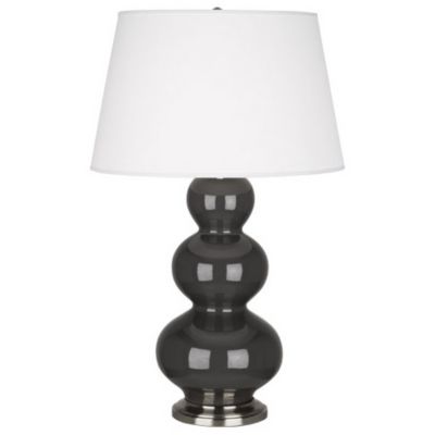 Robert Abbey Triple Gourd Table Lamp - Color: Grey - Size: 1 light - CR42X