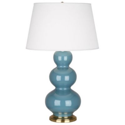 Robert Abbey Triple Gourd Table Lamp - Color: Blue - Size: 1 light - OB40X