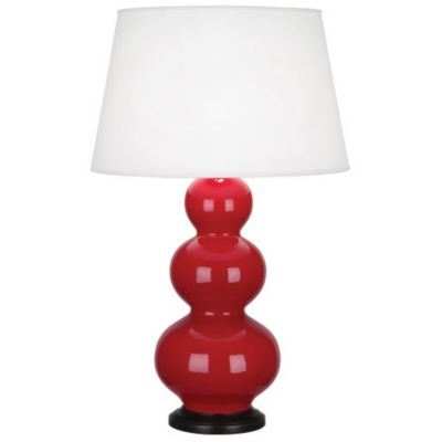 Robert Abbey Triple Gourd Table Lamp - Color: Red - Size: 1 light - RR41X