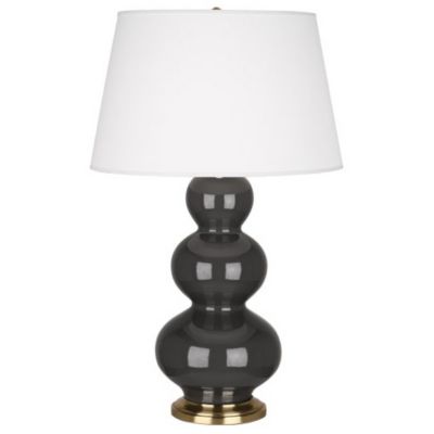 Robert Abbey Triple Gourd Table Lamp - Color: Grey - Size: 1 light - CR40X