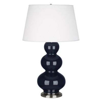 Robert Abbey Triple Gourd Table Lamp - Color: Blue - Size: 1 light - MB42X