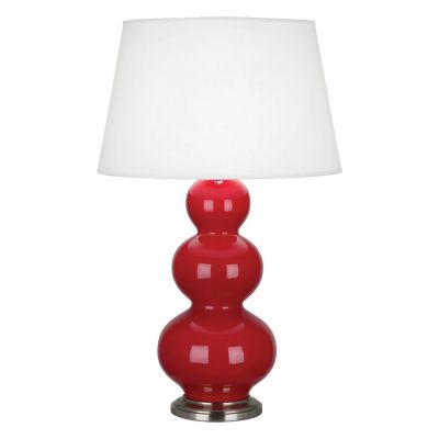 Robert Abbey Triple Gourd Table Lamp - Color: Red - Size: 1 light - RR42X