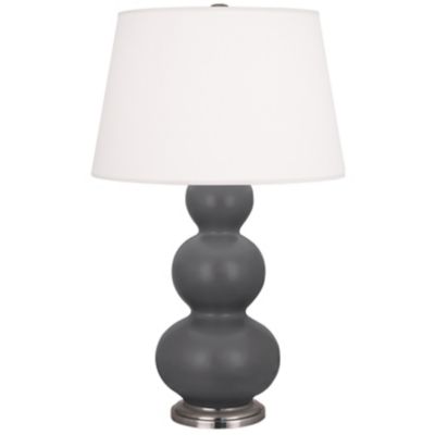 Robert Abbey Triple Gourd Table Lamp in Grey