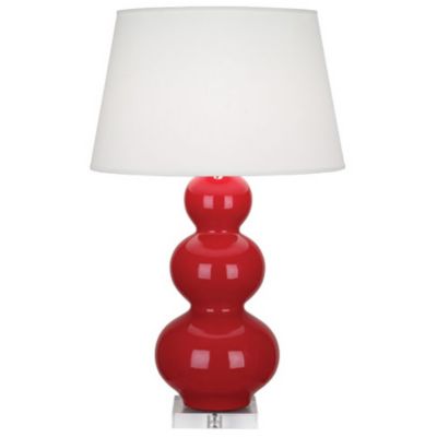 Robert Abbey Triple Gourd Table Lamp - Color: Red - Size: 1 light - RR43X