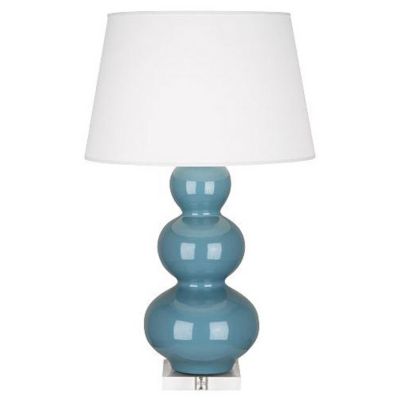 Robert Abbey Triple Gourd Table Lamp - Color: Blue - Size: 1 light - OB43X