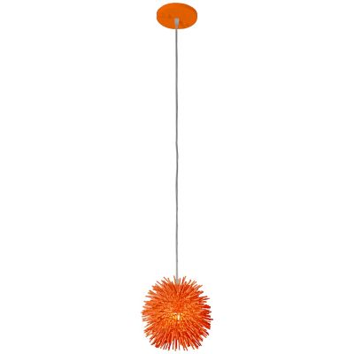 Varaluz Urchin Uber Mini Pendant Light - Color: Orange - Size: 1 light - 16