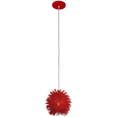 Varaluz Urchin Uber Mini Pendant Light - Color: Red - Size: 1 light - 169M0