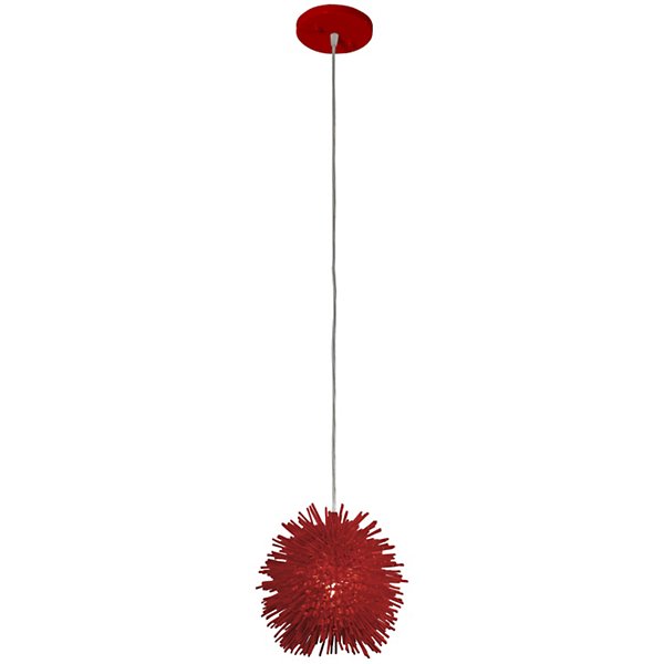 Varaluz Urchin Uber Mini Pendant Light - Color: Red - Size: 1 light - 169M0