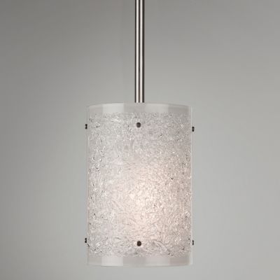 Hammerton Studio Textured Glass Mini Pendant Light - Color: Grey - Size: 8 " - LAB0044-08-BS-FR-001-E2