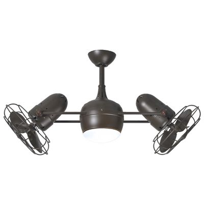 Atlas Fan Company Dagny Dual Rotational Ceiling Fan with LED Light Kit - Co