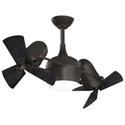 Atlas Fan Company Dagny Dual Rotational Ceiling Fan with LED Light Kit - Co