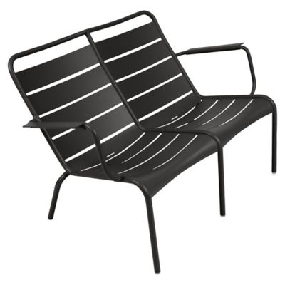 Fermob Luxembourg Stacking Low Armchair Duo - Color: Black - 410542