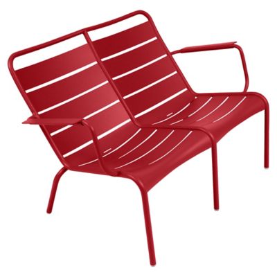 Fermob Luxembourg Stacking Low Armchair Duo - Color: Red - 410567