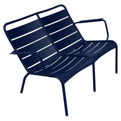 Fermob Luxembourg Stacking Low Armchair Duo - Color: Blue - 410592