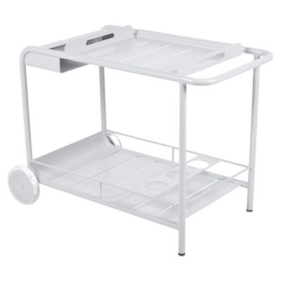 Fermob Luxembourg Outdoor Bar Trolley - Color: White - 416401