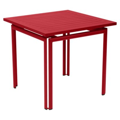 Fermob Costa Square Table - Color: Red - 814367