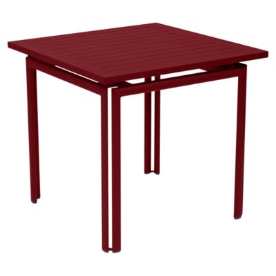 Fermob Costa Square Table - Color: Red - 814343