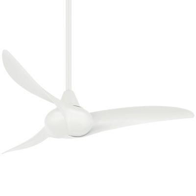 Minka Aire Wave Ceiling Fan - Color: White - Number of Blades: 3 - Blade Co