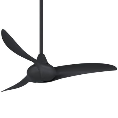 Minka Aire Wave Ceiling Fan - Color: Black - Number of Blades: 3 - Blade Co