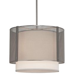 Uptown Mesh Drum Pendant with Shade