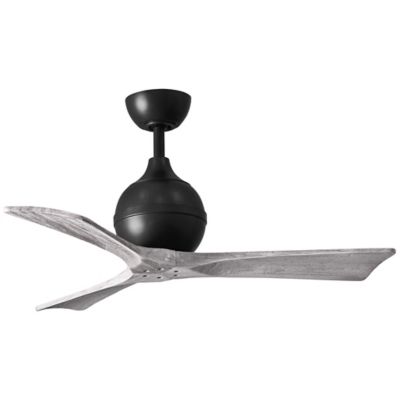 Atlas Fan Company Irene 3-Blade Ceiling Fan - Color: Black - Blade Color: B