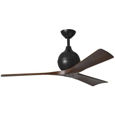 Atlas Fan Company Irene 3-Blade Ceiling Fan - Color: Black - Blade Color: W