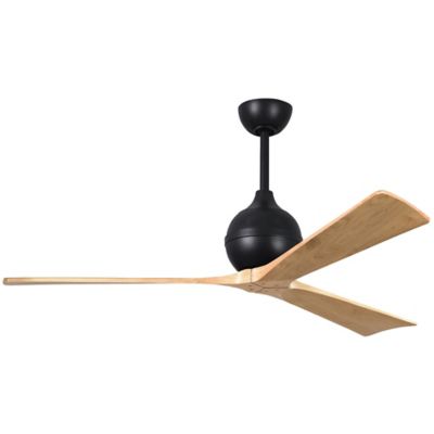 Atlas Fan Company Irene 3-Blade Ceiling Fan - Color: Black - Blade Color: L