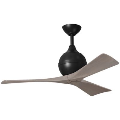 Atlas Fan Company Irene 3-Blade Ceiling Fan - Color: Black - Blade Color: G