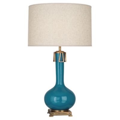 Robert Abbey Athena Table Lamp - Color: Turquoise - Size: 1 light - PC992