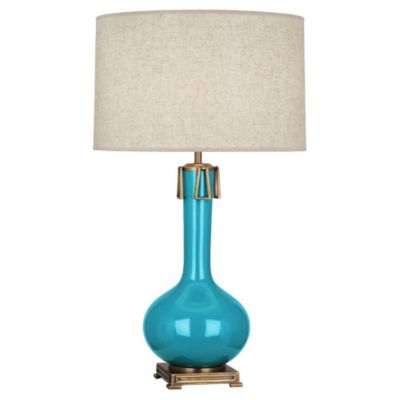 Robert Abbey Athena Table Lamp - Color: Turquoise - Size: 1 light - EB992