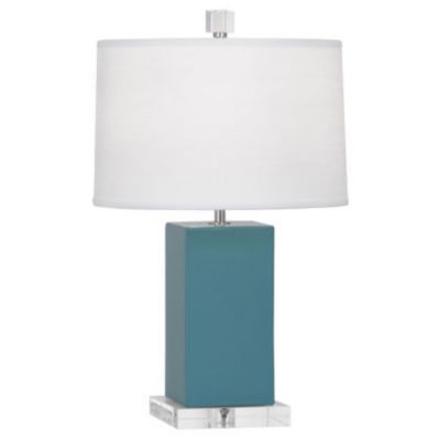 Robert Abbey Harvey Table Lamp - Color: Blue - Size: Small - OB990