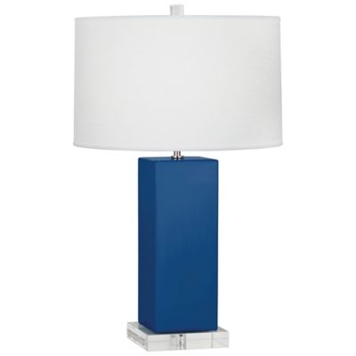 Robert Abbey Small Harvey Table Lamp in Blue, Size: Large