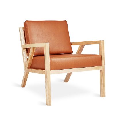 Gus Modern Truss Lounge Chair - Color: Brown - ECCHTRUS-vegcog-an