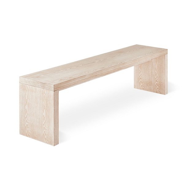 Gus Modern Plank Bench - Color: White - ECDCPLAN-whiwas