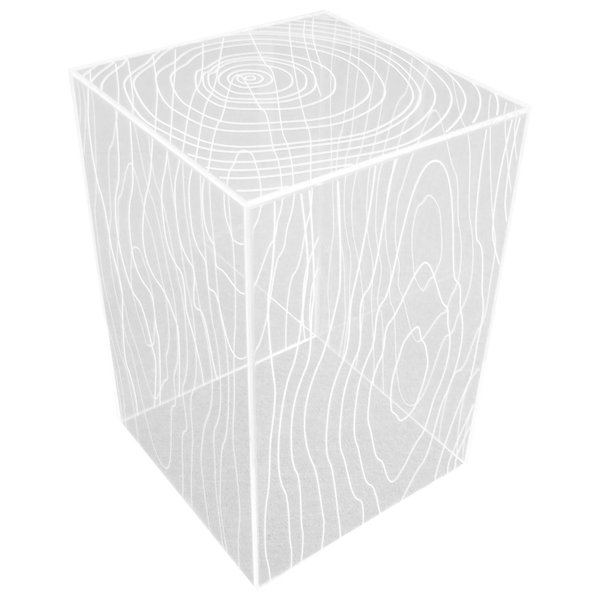 Gus Modern Clear Acrylic Timber Table Cube Option 3
