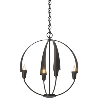 Hubbardton Forge Cirque Chandelier - Color: Bronze - Size: Small - 104201-1