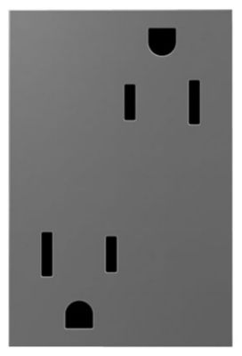 Legrand Adorne Tamper-Resistant 3-Module Outlet - Color: Grey - ARTR153M4