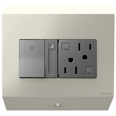 Control Box with Paddle Dimmer and 15A GFCI