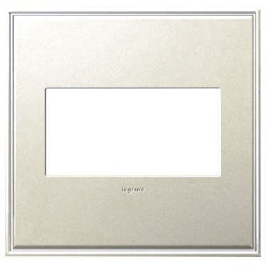 Legrand Adorne Wall Plate - Color: Nickel - Size: 2-Gang - AWC2GSN4