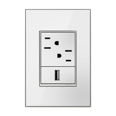 Legrand Adorne 3-Module Wall Plate - Color: White - AWM1G3MWW4