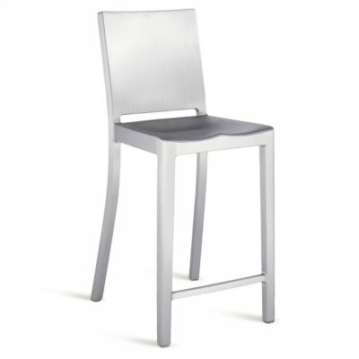 R354991 Emeco Hudson Stool - Color: Silver - Size: Counter sku R354991