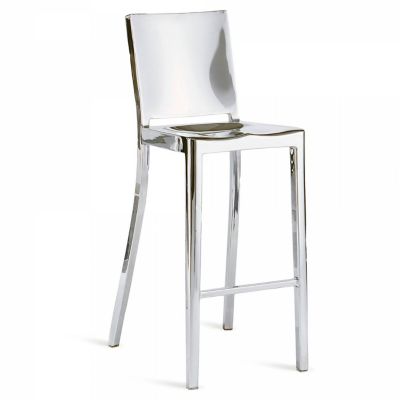 Emeco Hudson Stool - Color: Silver - Size: Bar Height - HUDBAR 30P