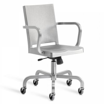 R355001 Emeco Hudson Swivel Armchair - Color: Silver - HUD sku R355001