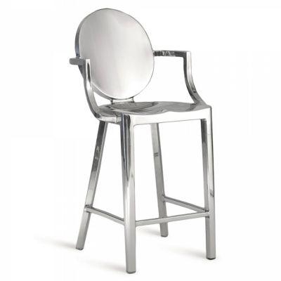 R355027 Emeco Kong Stool - Color: Silver - Size: Counter H sku R355027