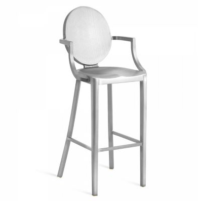 Emeco Kong Stool - Color: Silver - Size: Bar Height - KONGBAR 30A