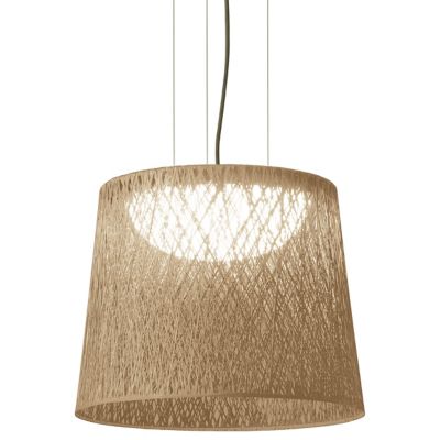 Vibia Wind 4077 Outdoor Drum Pendant Light - Color: Brown - Size: 1 light -