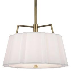 Hudson Valley Lighting 324-AGB Barrington Three Light Pendant Aged Brass 14 Inches Wide by 24 Inches High 