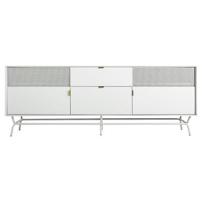 Blu Dot Dang 2 Door/2 Drawer Console - Color: White - DA1-LGMEDA-WH