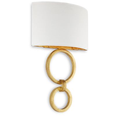 Currey & Company Bolebrook Wall Sconce - Color: White - Size: 1 light - 590