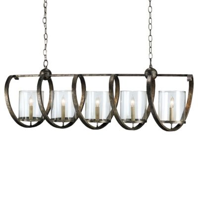 Currey & Company Maximus Linear Chandelier Light - Color: Clear - Size: Sma